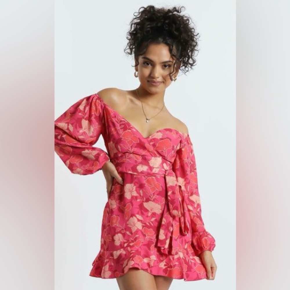 Showpo pink floral dress
